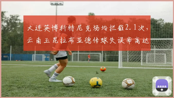 大连英博科特尼克场均拦截2.1次，云南玉昆拉布亚德传球失误率高达15%